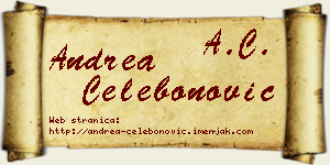 Andrea Čelebonović vizit kartica